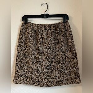 Talbots Cheetah Print Silk Mini Skirt